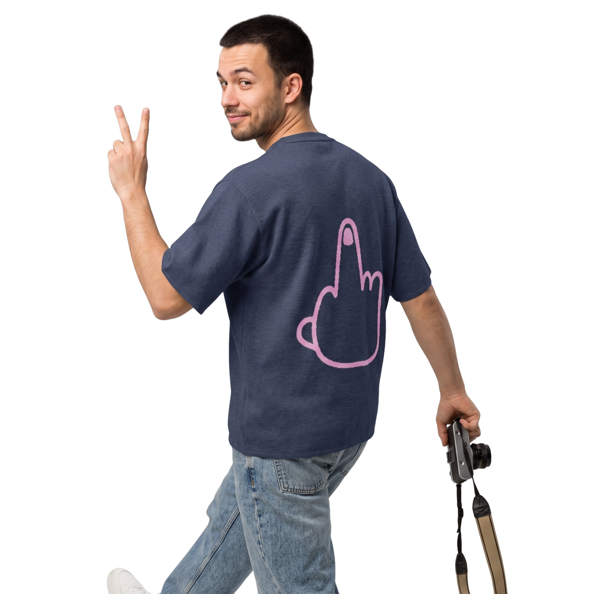 Person wearing Navy shirt